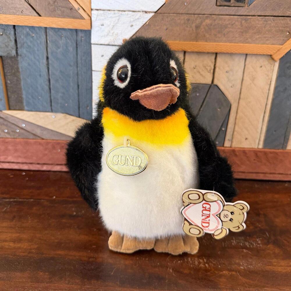 Vintage 1986‎ Gund Napoleon Baby Emperor Penguin Plush 8" Rare